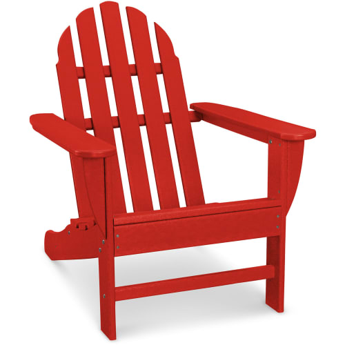 Cape Soleil, Verde Modern Adirondack Chair in Sunset Red